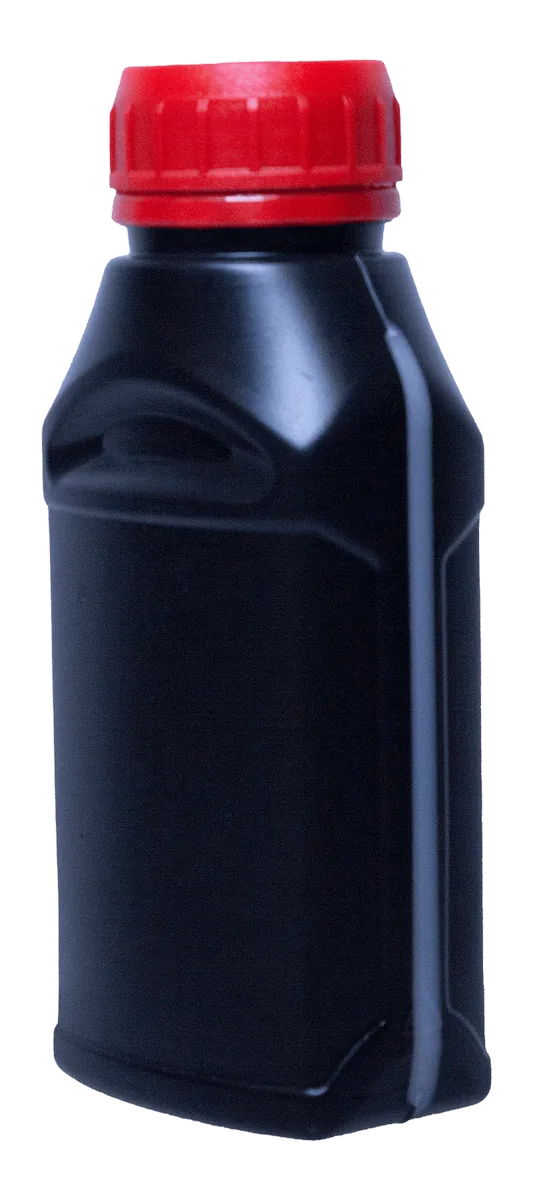 250 ml juodas butelis